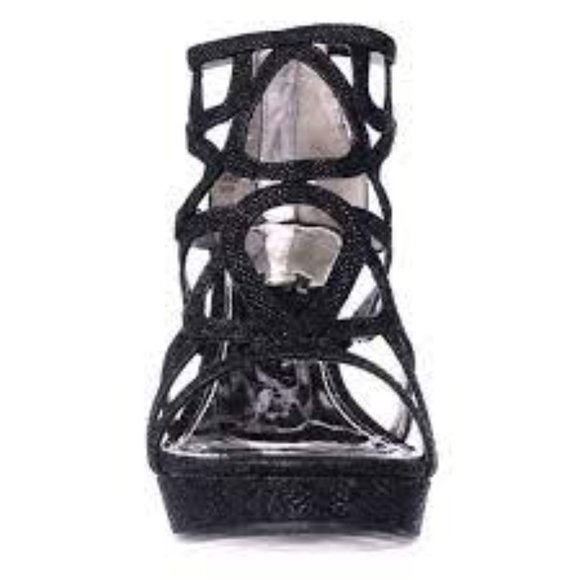 Report Rocko Caged Platform Evening Sandals - Picture 12 of 16